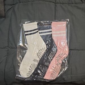 Men's Crew Socks - Black, White, Pink